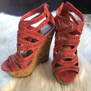 Coral JustFab wedges